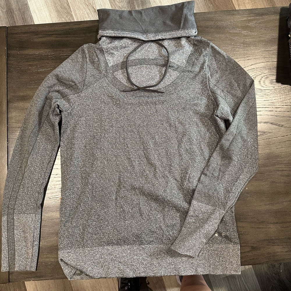 Light gray cowl neck sweatshirt size large